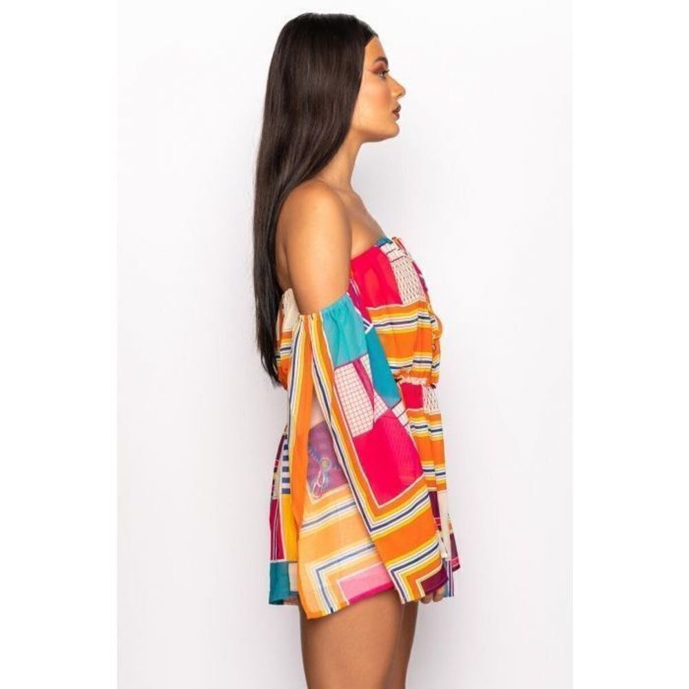 TRY ME OFF THE SHOULDER ROMPER - Picture 3 of 7